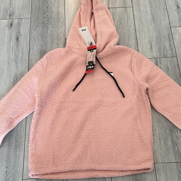 Fila Jackets & Blazers - Fila Blush Pink Sherpa Hoodie